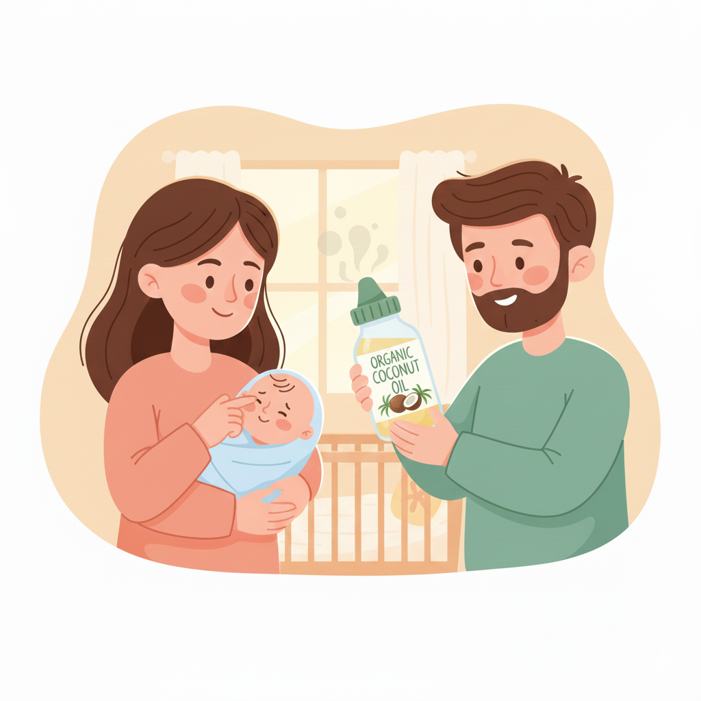 শিশুর ত্বক যত্নে অর্গানিক নারকেল তেল