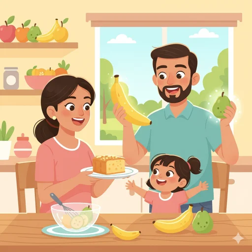 শিশুর জন্য কলা-পেয়ারা কেক আইডিয়া