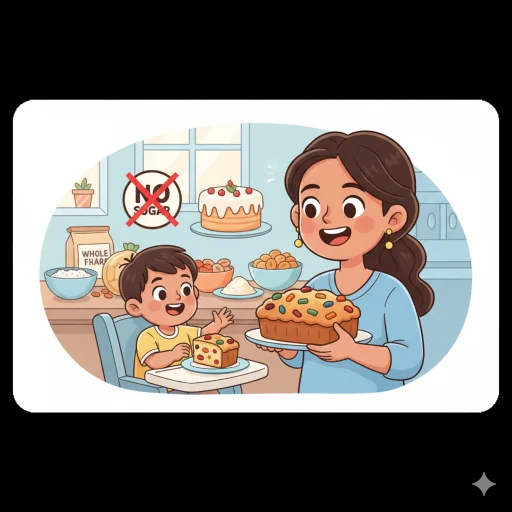 ড্রাই ফ্রুট কেক শিশুদের উপযোগীভাবে বানানো