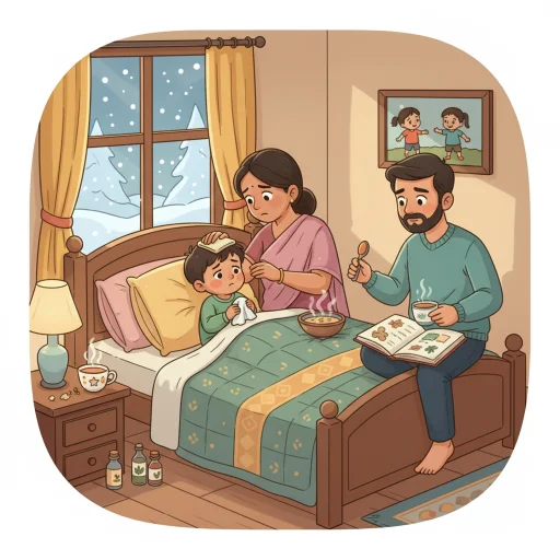 শীতকালে শিশুর সর্দি-জ্বর কমাতে ভেষজ উপায়