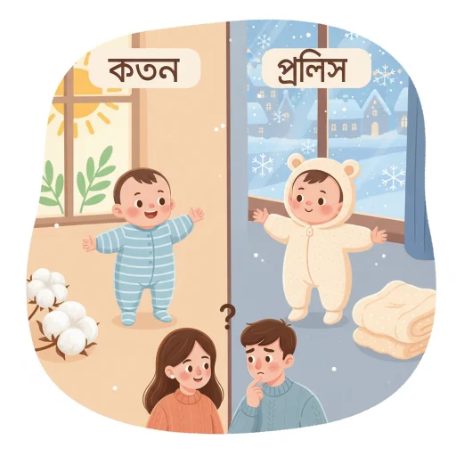 নবজাতকের জন্য কটন বনাম ফ্লিস পোশাক: কোনটা ভালো?