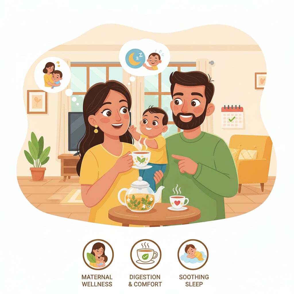 শিশুর জন্য অর্গানিক ভেষজ চা (মা ও শিশুর যত্নে)