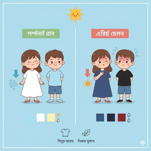 গ্রীষ্মে শিশুর পোশাকে কোন রঙ সবচেয়ে উপযোগী