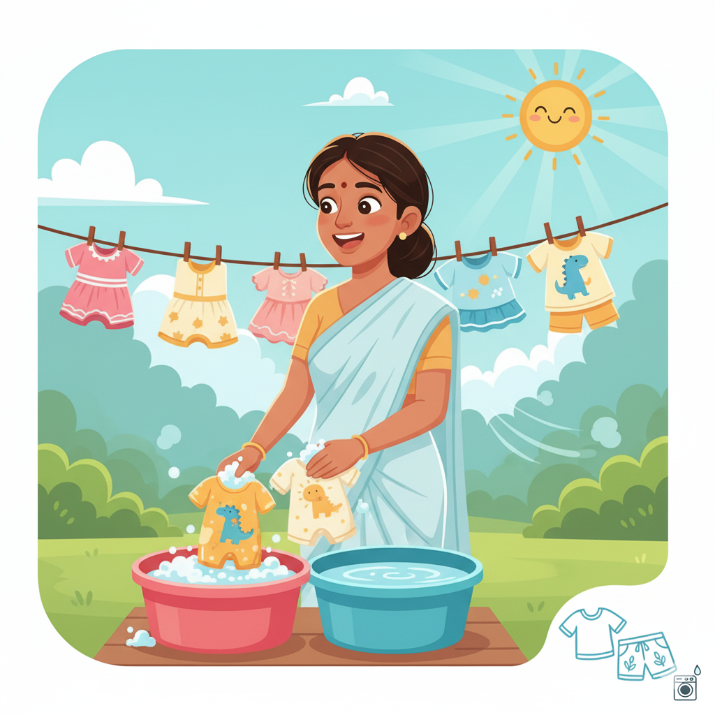 শিশুর জন্য গ্রীষ্মকালীন পোশাক ধোয়ার সহজ উপায়