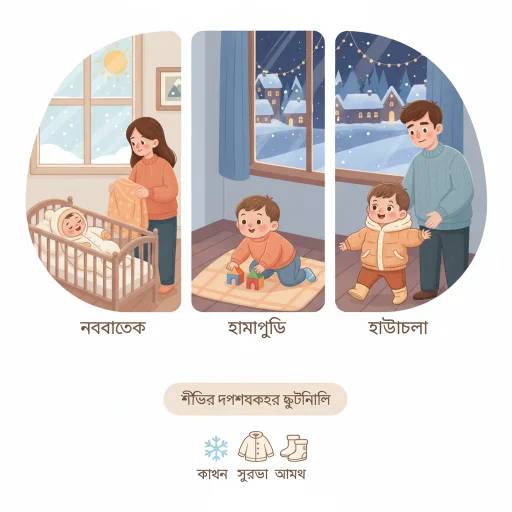 শিশুর হাঁটাচলার সময় উপযোগী শীতের পোশাক